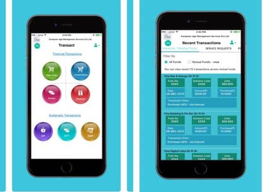 Source MyCAMS Mutual Fund App